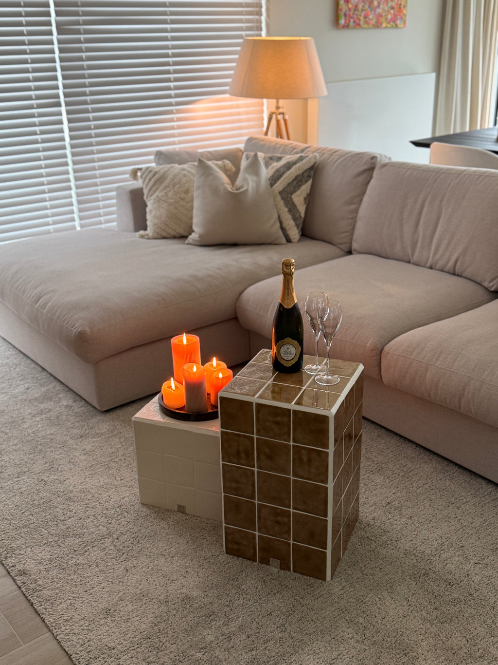 steyart tegeltafel tiledcube belgiandesign interior eyecatcher interieur furniture handcrafted uniekinterieur