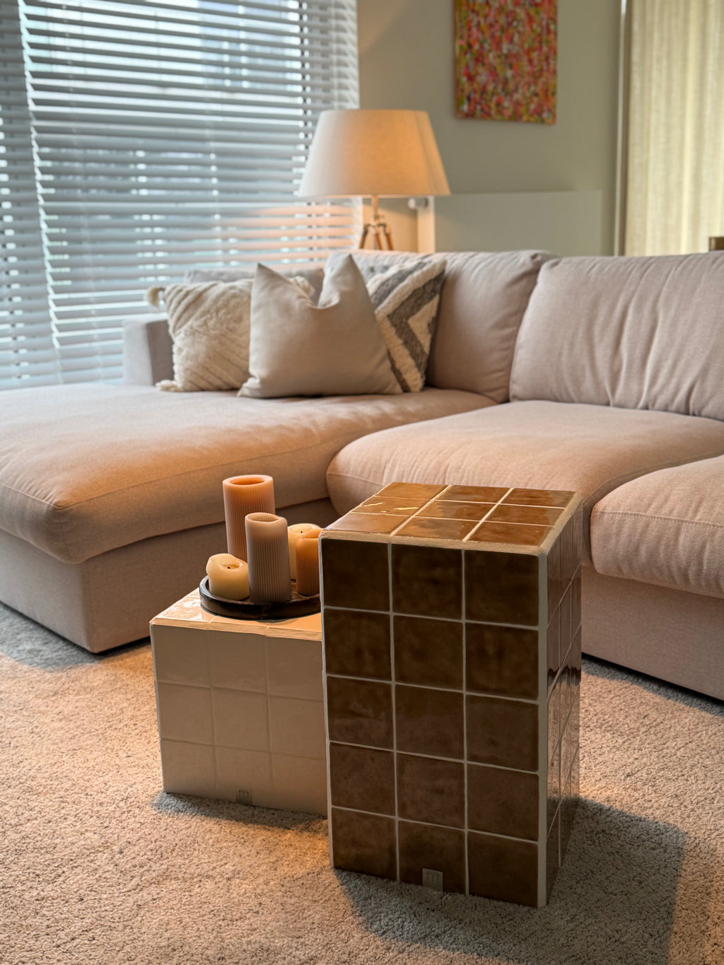 steyart tegeltafel tiledcube belgiandesign interior eyecatcher interieur furniture handcrafted uniekinterieur