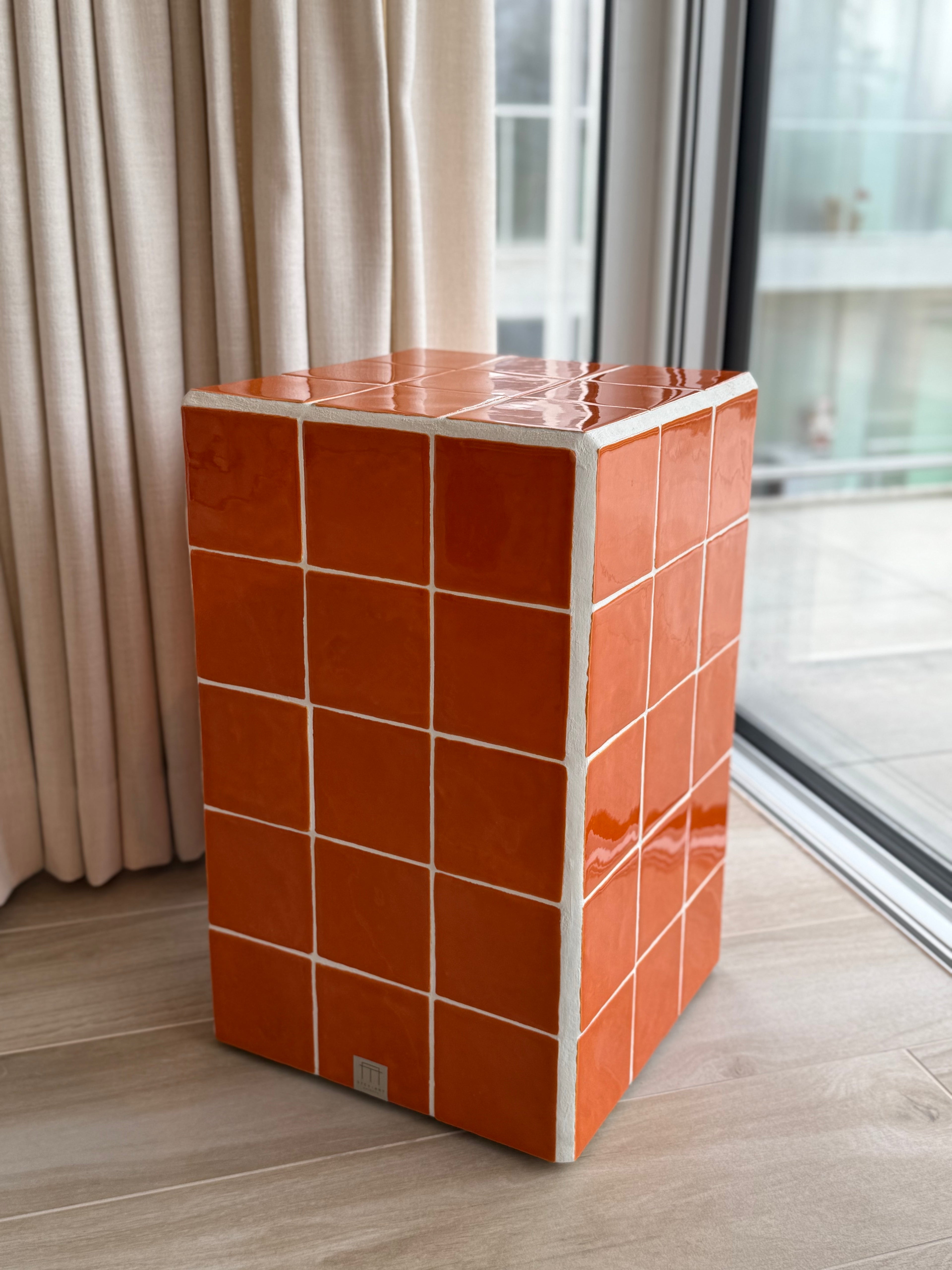 steyart tegeltafel tiledcube belgiandesign interior eyecatcher interieur furniture handcrafted uniekinterieur