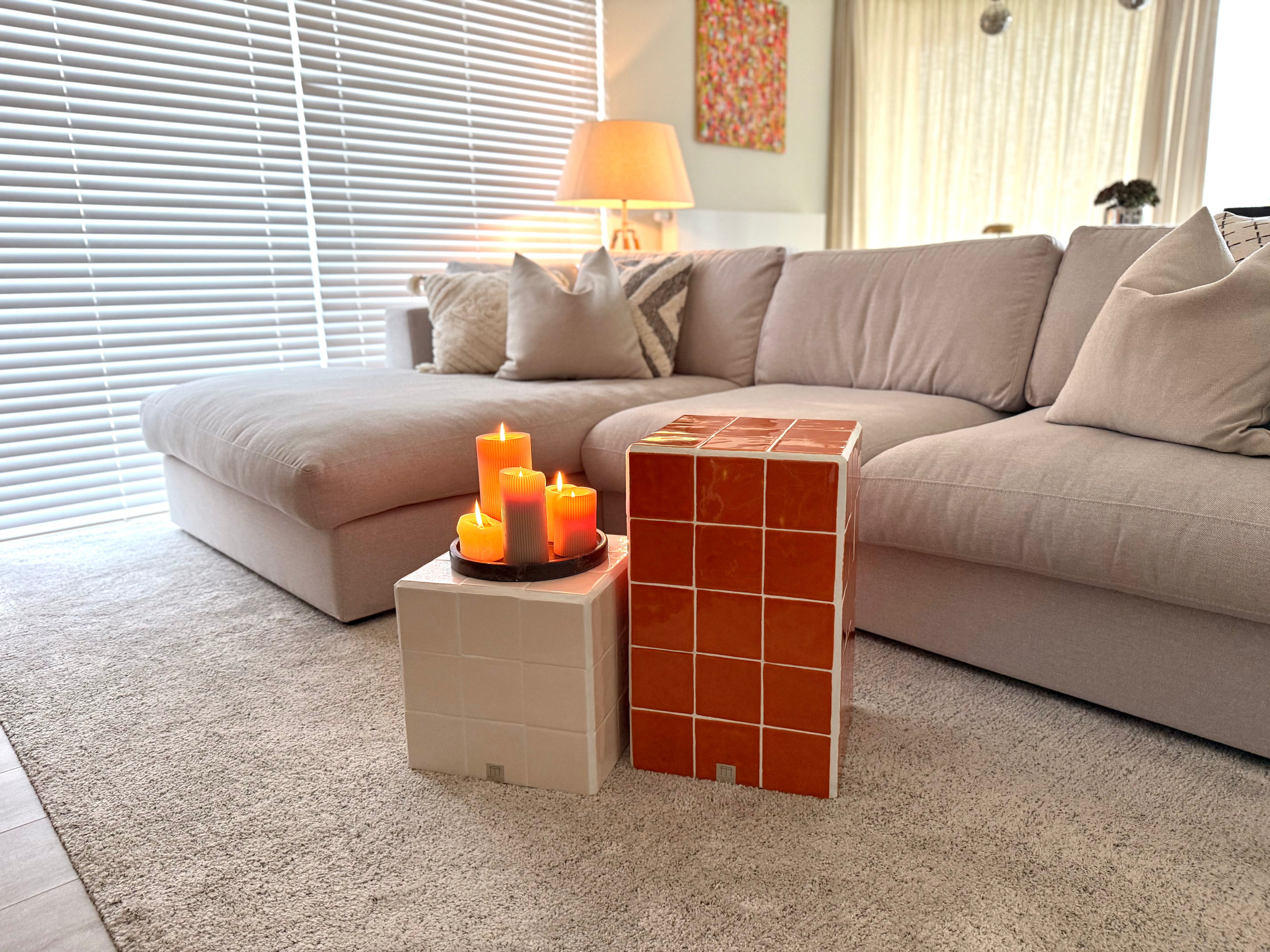 tiled cubes, tegeltafels, bijzettafel, tegels, tiledfurniture, belgisch design, 